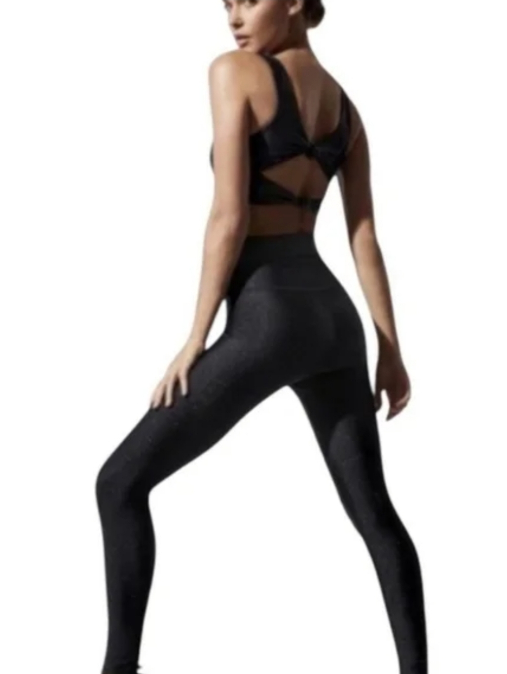 Beach Riot Sport Black Glitter Sparkle  High-Waist Leggings Size XS - Picture 2 of 10